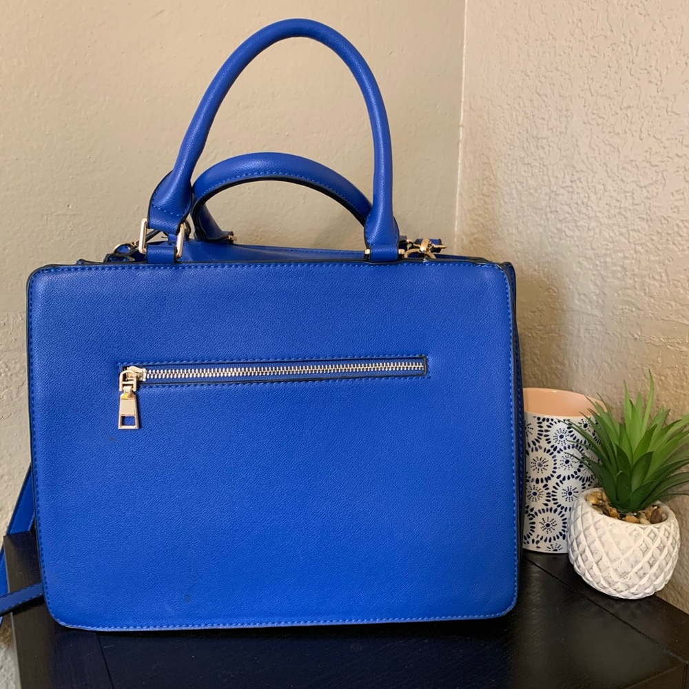 Bright blue handbag